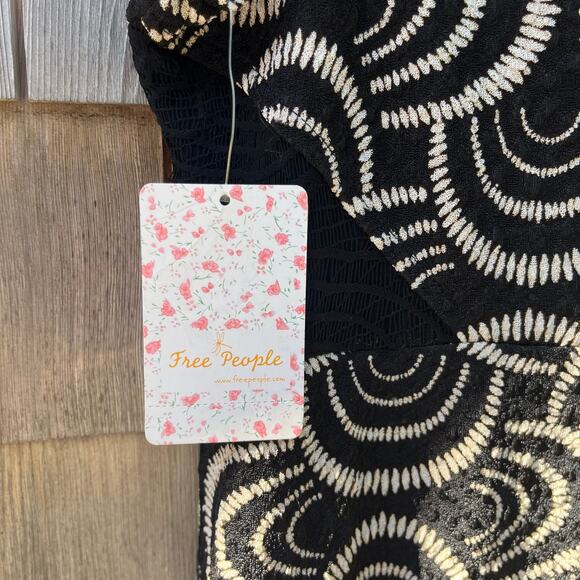 FREE PEOPLE NWT Black Spaghetti Strap Dress - Picture 6 of 6